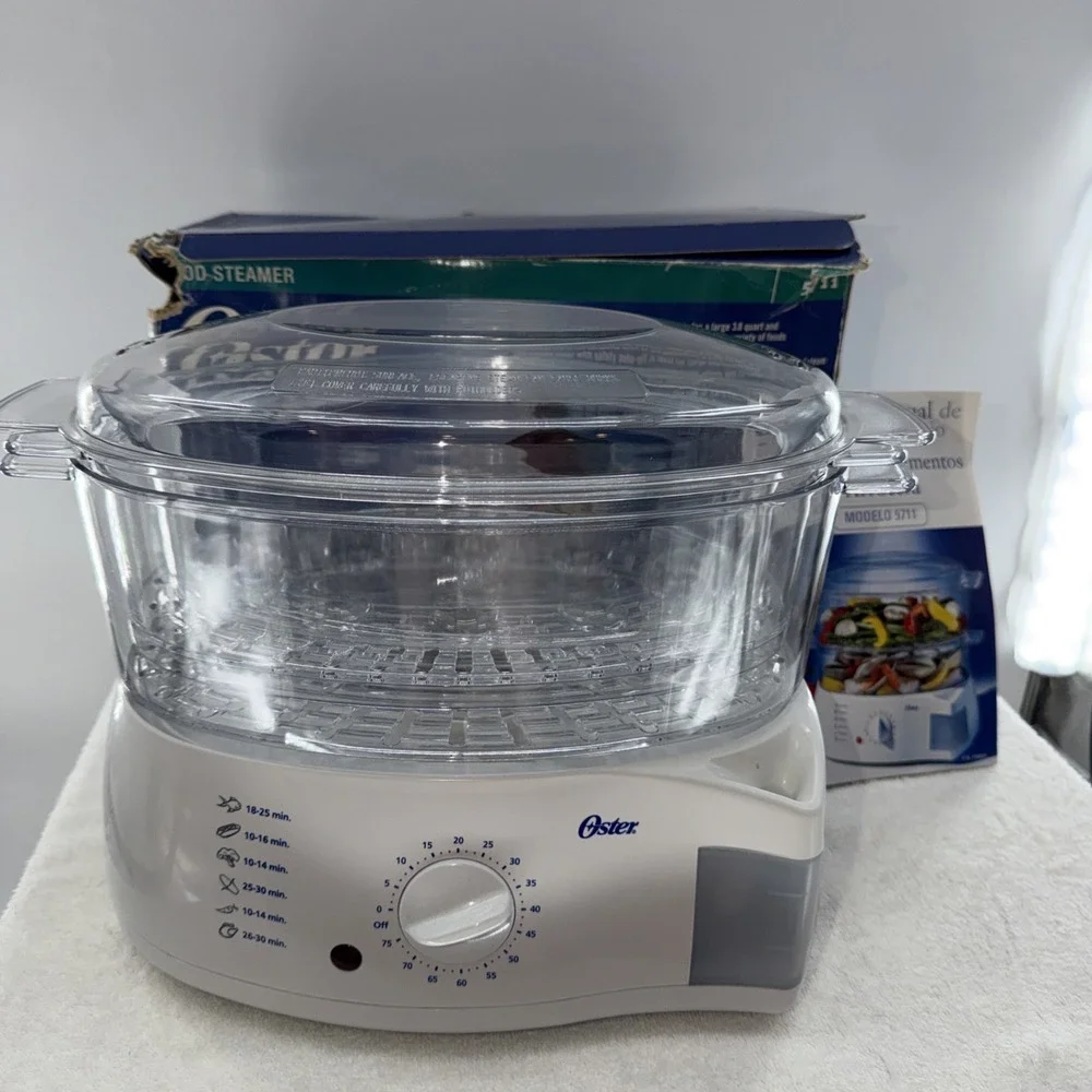 NEW 2002 Oster Mechanical Double Tiered 6.1qt Food Steamer Model 5711 NIB